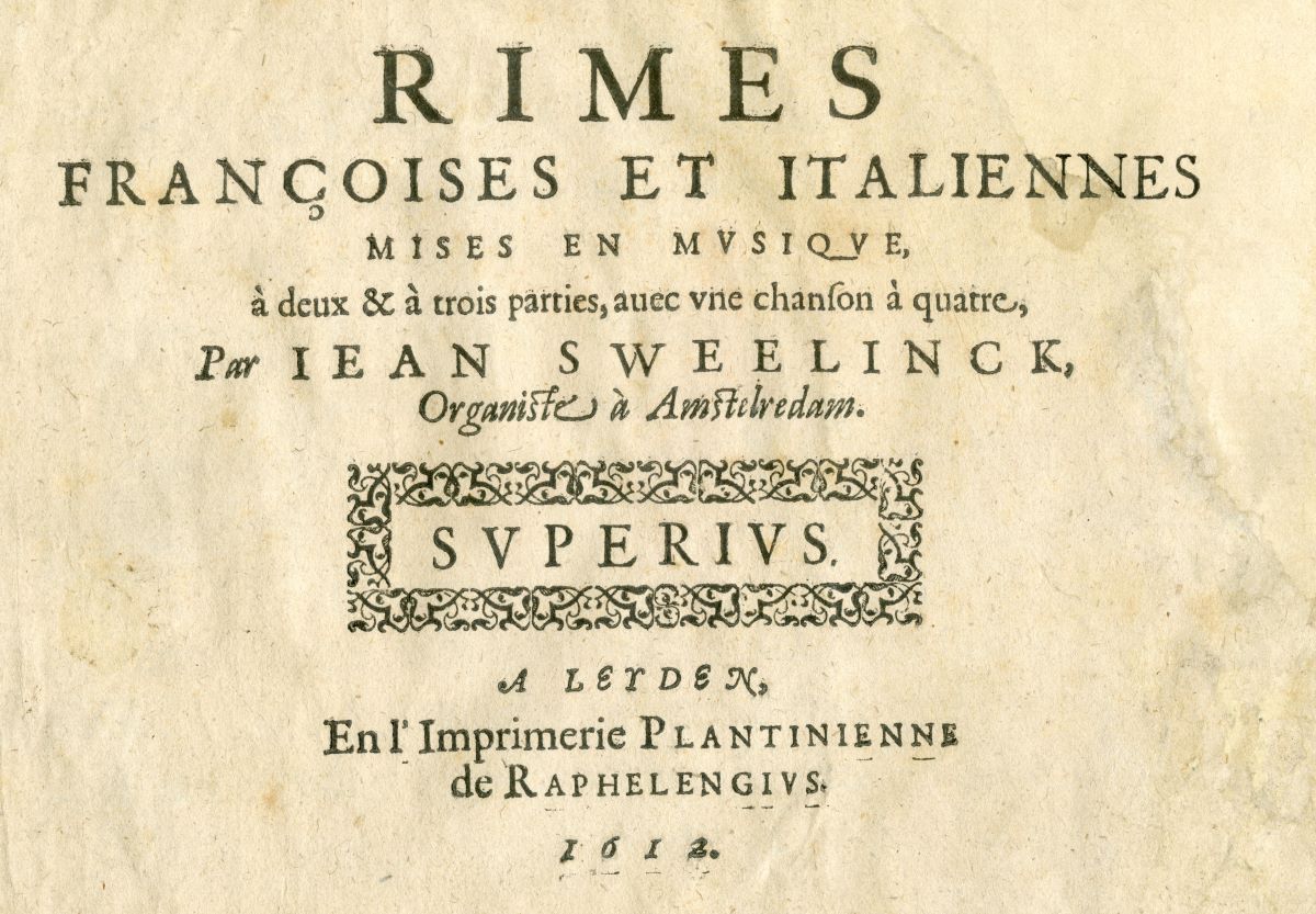 Rimes Francoises et Italiennes de Jean Schweelinck