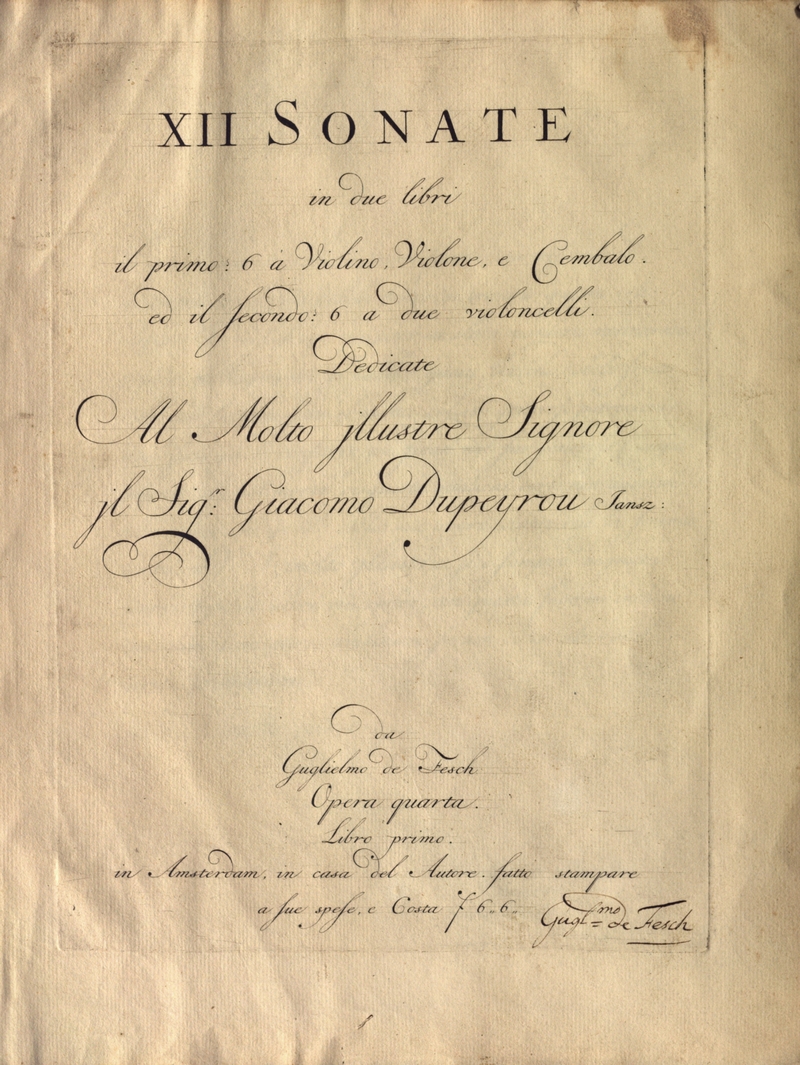 1725 STCN Willem de Fesch Vioolsonates op 4 Collectie Musica Neerlandica 2 tn