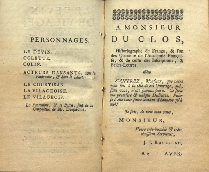 1758 STCN Jean Jacques Rousseau Le devin de village Collectie Theatre Francais 2 tn